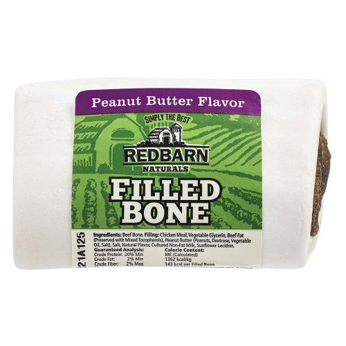 Redbarn Pet Products, Redbarn Pet Products Naturals Filled Bone Dog Treat, Peanut Butter, Small 3.5 Oz (Case Of 20)