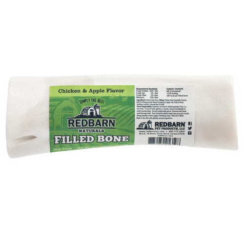 Redbarn Pet Products, Redbarn Pet Products Naturals Filled Bone Dog Treat, 8 Oz Chicken & Apple, (Case Of 15)