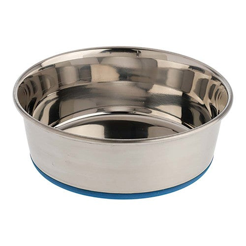 OurPets, OurPets Rubber-Bonded Premium Stainless Steel Dog Bowl, Silver, 1 Each