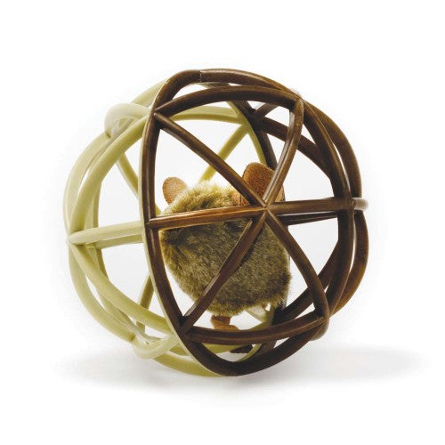 Pet Zone Products, Pet Zone Products Ball of Furry Fury Catnip Toy, Yellow, Brown, 1 Each