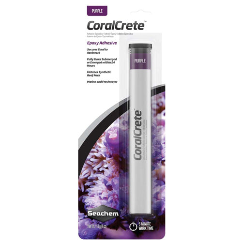 Seachem Laboratories CoralCrete Epoxy Adhesive Purple, 1 Each/4 Oz by Seachem