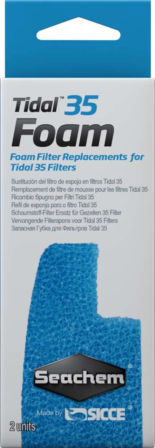 Seachem, Seachem Laboratories Tidal Foam Sponge, For Tidal 35 Filters, Blue, 1 Each/2 Pack