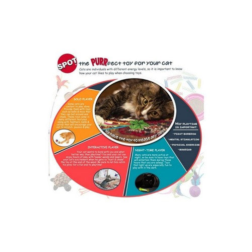 Spot, Plush Jittery Mouse Cat Toy, 3 Inch