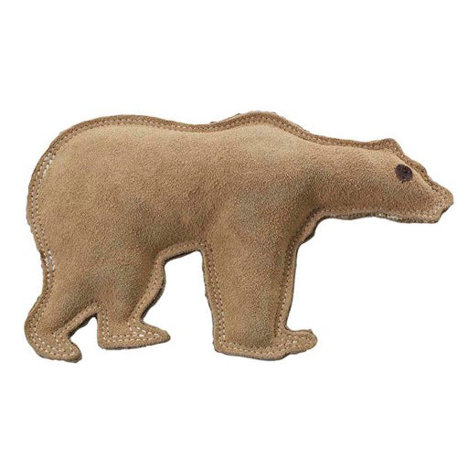 Dura-Fused, Dura-Fused Leather Dog Toy Bear, Brown, 1 Each/Large