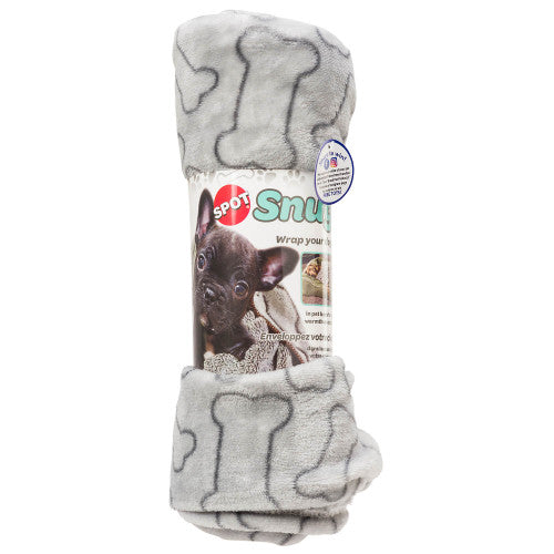 Spot, Spot Snuggler Bones Blanket, Grey, 1 Each/40 In X 60 in