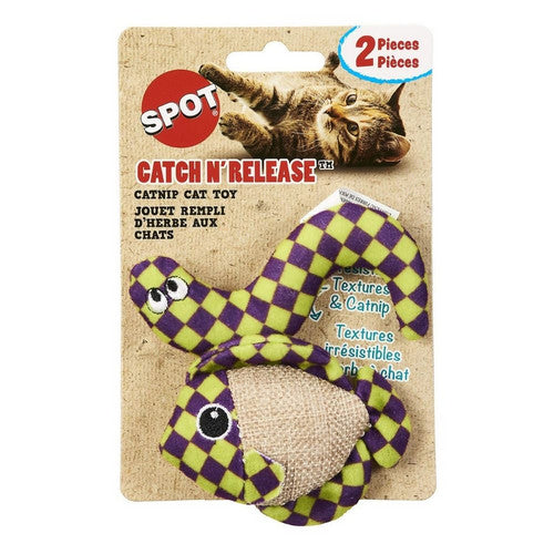 Spot, Spot Catch N Release Cat Toy with Catnip, Assorted, 1 Each/2 Pack
