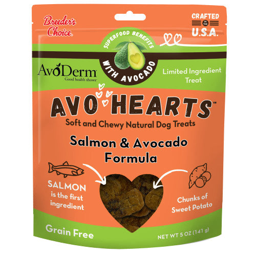 AvoDerm Natural AvoHearts Natural Dog Treats Salmon & Avocado, 1 Each/5 Oz by Avoderm