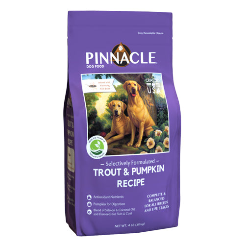 Pinnacle Pet Selectively Formulated Dry Dog Food Trout & Pumpkin, 1 Each/4 lb by San Francisco Bay Brand