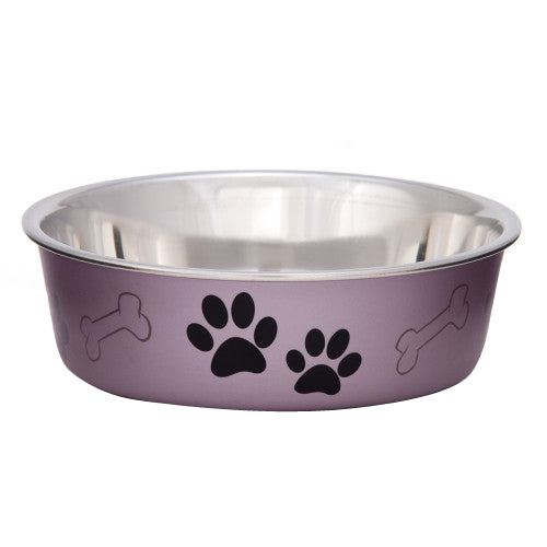 Loving Pets, Loving Pets Metallic Dog Bowl, Grape, 1 Each/Small