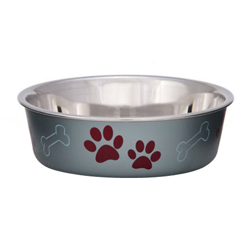 Loving Pets, Loving Pets Metallic Dog Bowl, Blueberry, 1 Each/Medium
