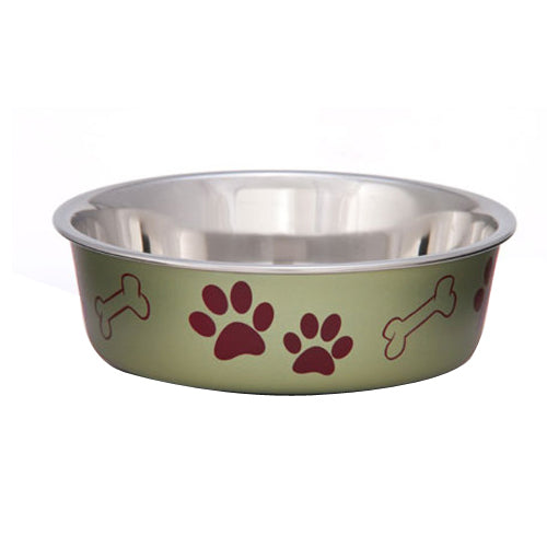 Loving Pets Metallic Dog Bowl Artichoke, 1 Each/Small by Loving Pets