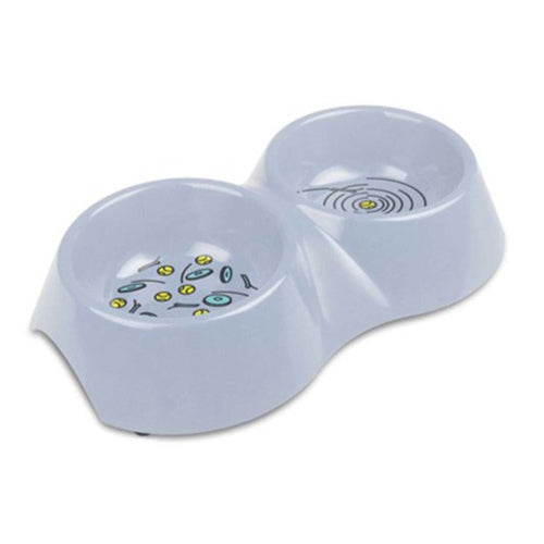 Van Ness Plastics EcoWare Bamboo Double Dish for Dogs Assorted, 1 Each/32 Oz, Large by San Francisco Bay Brand
