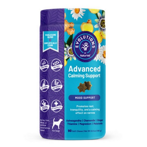 Advanced Calming Mood Support Soft Chews 90 Count by Evolutions By NaturVet