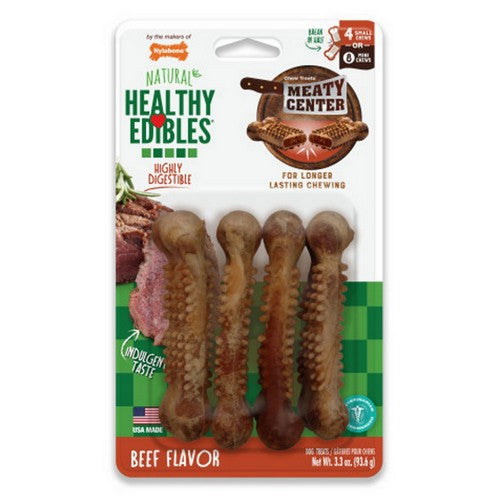 Healthy Edibles Meaty Center Natural Dog Treats 3.3 Oz / Small by Nylabone