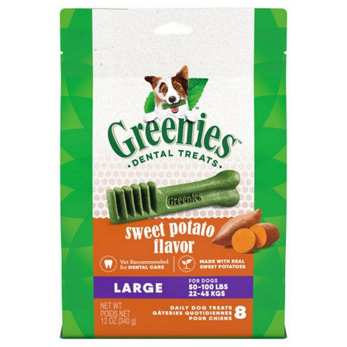 Dog Dental Treats Teenie Sweet Potato 12 Oz / 8 Count (Large/ Sweet Potato) by Greenies