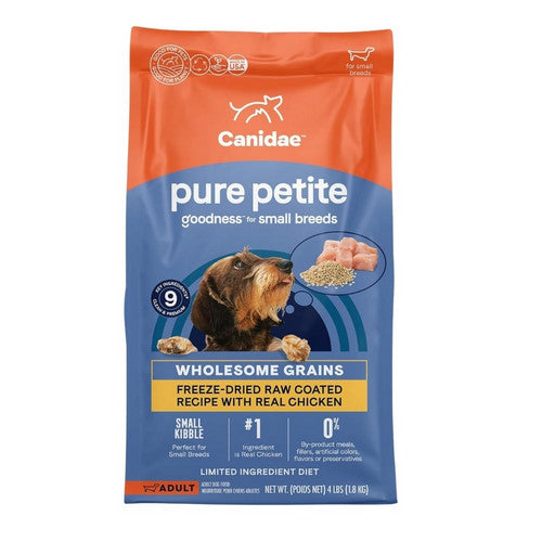 Canidae, PURE Petite Goodness Freeze Dried Small Breed Adult Dog Food Chicken, 1 Count / 4 Lbs