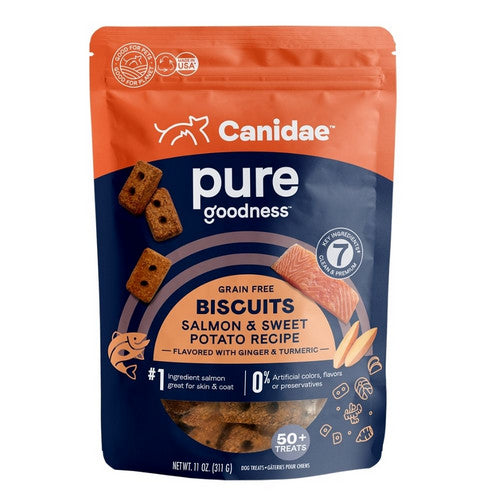 Canidae, PURE Heaven Grain Free Biscuit Dog Treats Salmon And Sweet Potato, 1 Count / 11 Oz