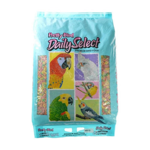 Pretty Bird International, Daily Select Premium Extruded Bird Food, 1 Count / 20 Lbs (Large, Pellet/Dry)