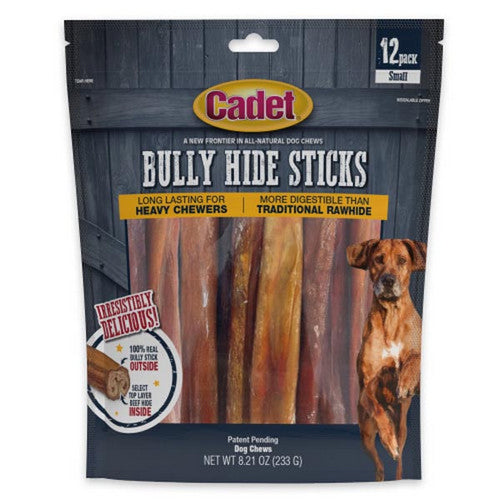 Bully Hide Sticks All Natural Dog Chews Small Stick 12 Count by Cadet