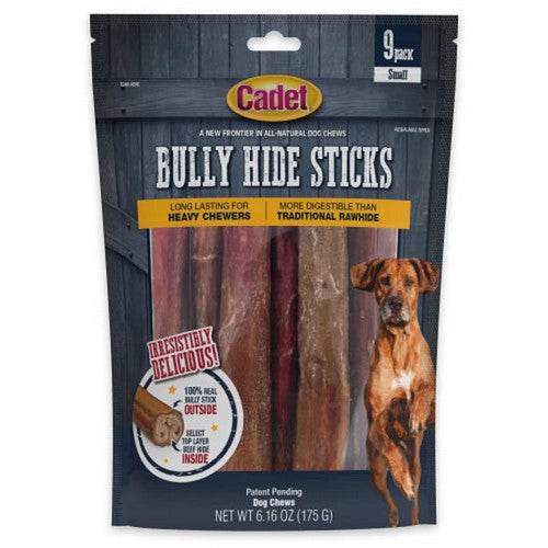 Bully Hide Sticks All Natural Dog Chews Small Stick 9 Count by Cadet