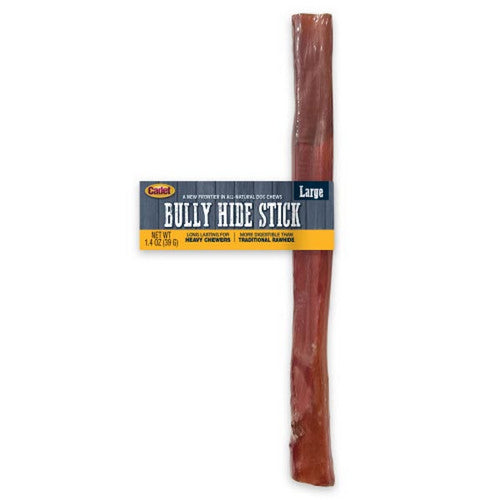 Cadet, Bully Hide Sticks All Natural Dog Chews Large Stick, 1 Large (Case Of 50)