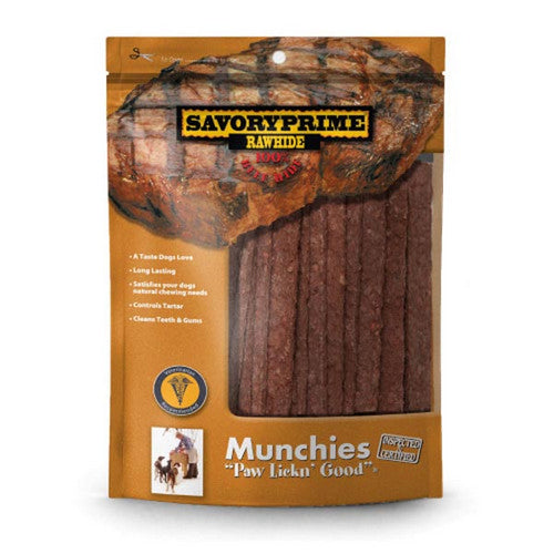 Savory Prime, Munchie Strips Dog Treat Beef, 12 Count / 5 Inches (Strip)
