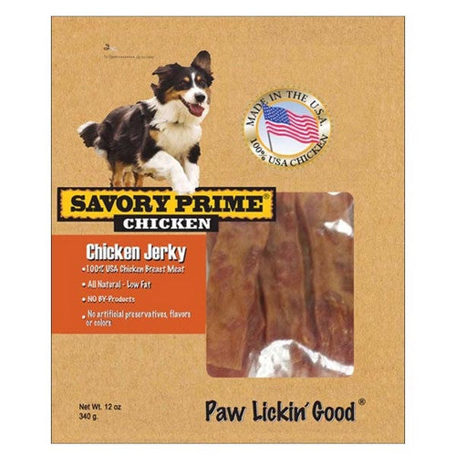 Savory Prime, USA Natural Jerky Dog Treats Chicken, 1 Count / 12 Oz (Strip)