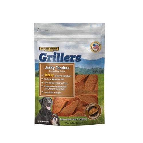 Girllers Jerky Tenders Dog Treats Turkey 1 Count / 8 Oz (Strip) by Savory Prime