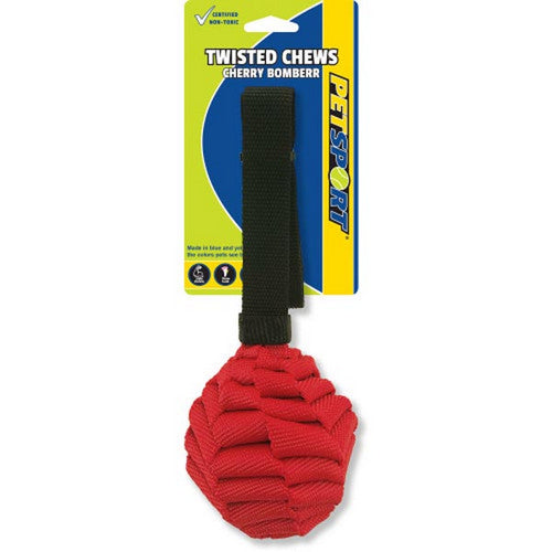 Petsport USA, Twisted Chew Cherry Bomber Dog Toy, 1 Count