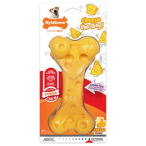 Nylabone, Power Chew Cheese Dog Toy, 1 Count (XL - 50+ Pounds)