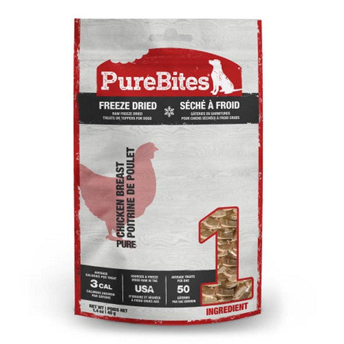 Chicken Breast Freeze Dried Dog Treats 1 Count (1.4 Oz) by PureBites