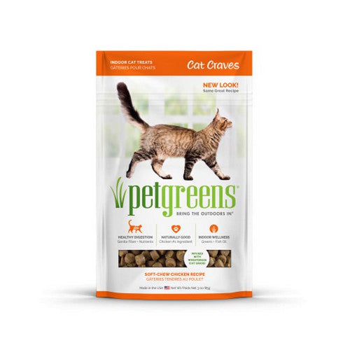 Cat Craves Semi Moist Soft Cat Treats Chicken 1 Count / 3 Oz by Pet Greens