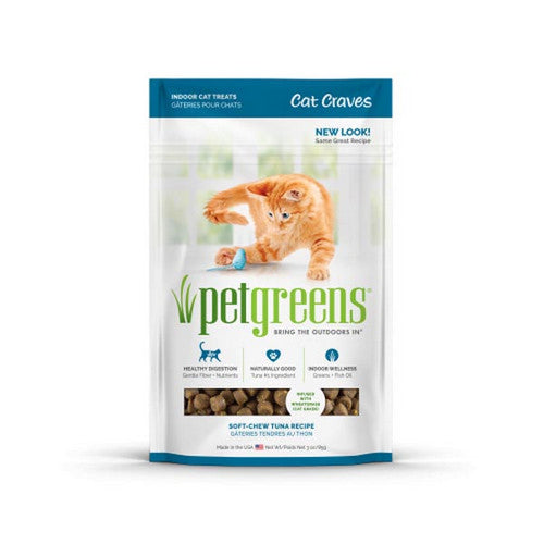 Cat Craves Semi Moist Soft Cat Treats Tuna 1 Count / 3 Oz (Semi Moist) by Pet Greens