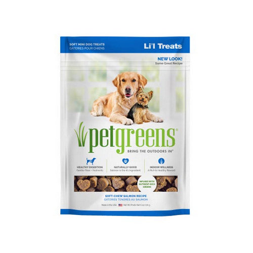 Li'l Treats Soft Mini Dog Treats Salmon 1 Count / 6 Oz (Semi Moist) by Pet Greens