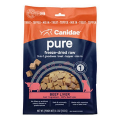 PURE goodness Freeze Dried Raw 3 in 1 Treat/Topper/Mix In Beef Liver 1 Count / 5.5 Oz by Canidae