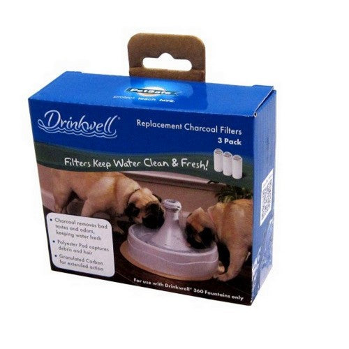 PetSafe, 360 Fountain Charcoal Filters White, 3 Count