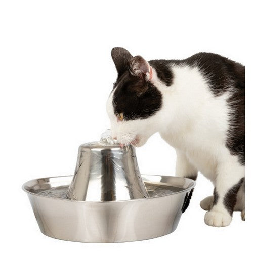 Seaside Stainless Pet Fountain 1 Count / 60 Oz by PetSafe