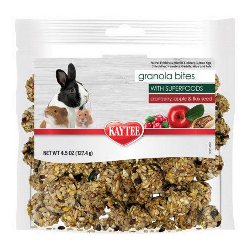 Granola Bites with Superfoods Cranberry, Apple and Flax 1 Count / 4.5 Oz by Kaytee