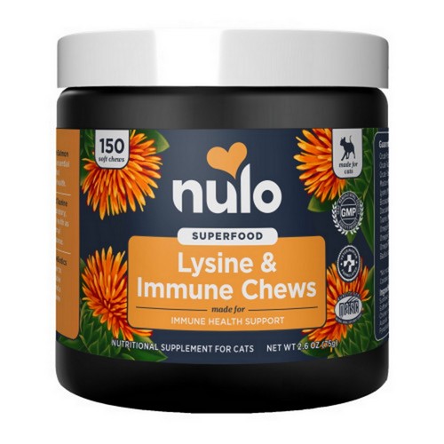 Superfood Lysine and Immune Supplement Chews for Cats 150 Count (2.6 Oz) by Nulo