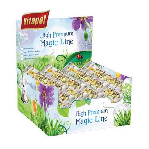 A&E Cage Company, Vitapol Magic Line Lemon Smakers for Small Animals Display, 12 Count / 4 Oz