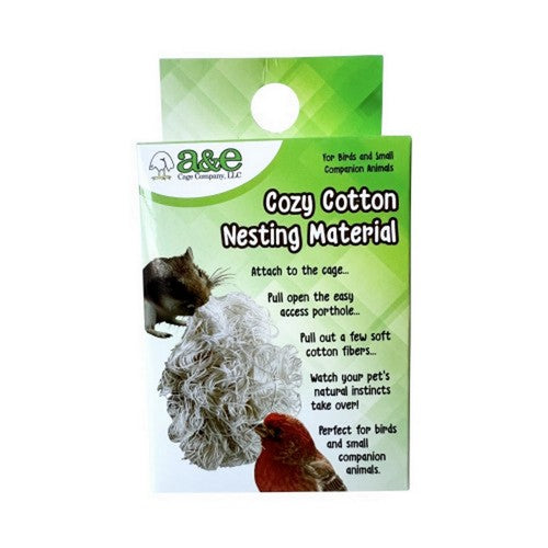 Cozy Cotton Nesting Material for Small Animal And Companion Bird 1 Count by A&E Cage Company