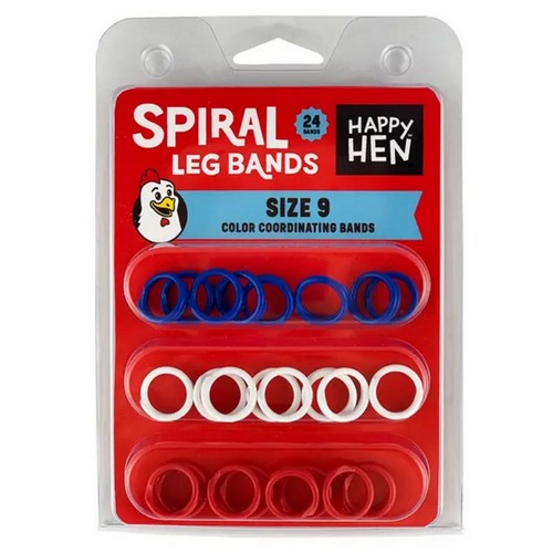 Happy Hen Treats, Spiral Leg Bands Size 9, 1 Count