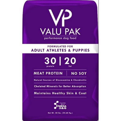 Valupak, Dog Food Purple Bag, 50 Lbs