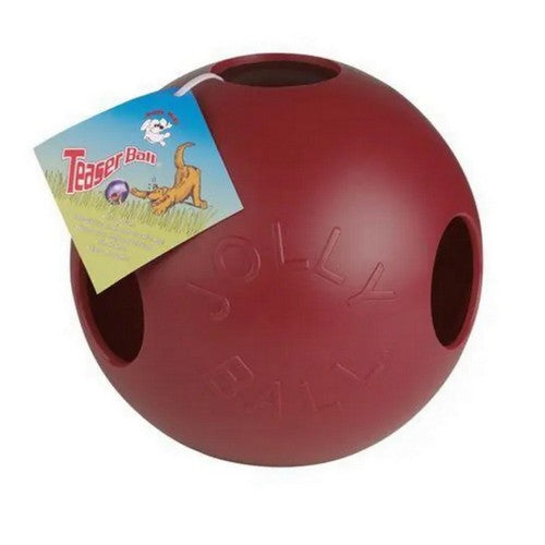 Horsemens Pride, Teaser Ball With Holes 1504 Red 4.5 Inch, 1 Count
