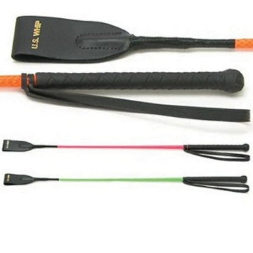 Us Whip, Riding Bat W/Slapper Black, 1 Count