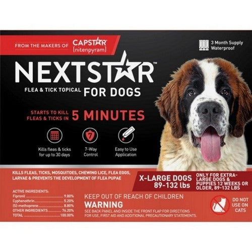 Delightibles, Flea & Tick Topical Treatment For X-Large Dogs 89-132 Lbs, 3 Count