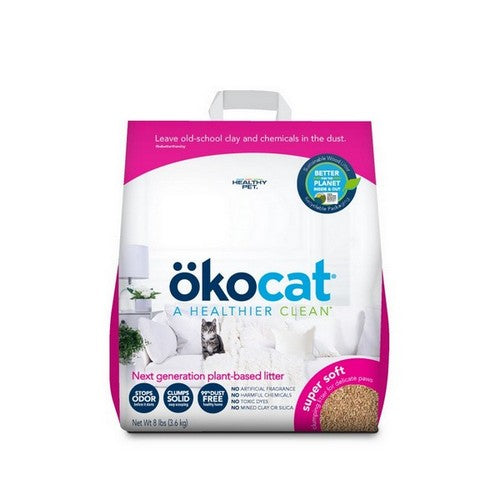 Okocat Super Soft Clumping Wood Cat Litter 8 Lbs by Okocat