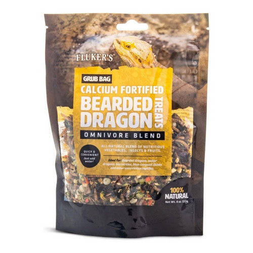 Fluker's, Grub Bag Bearded Dragon Omnivore Blend Treats, 1 Count / 4 Oz