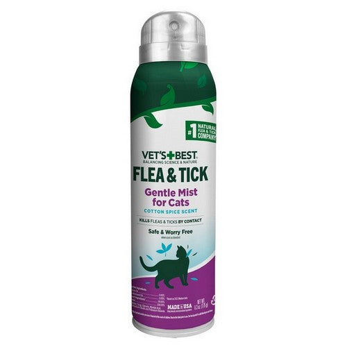 Flea And Tick Gentle Mist For Cats Cotton Spice Scent 1 Count / 6.3 Oz by Vet's Best
