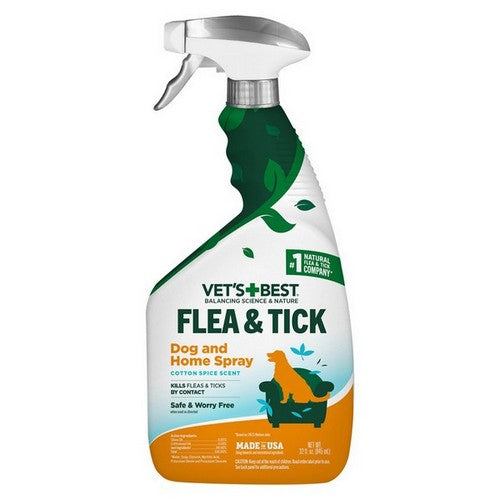 Flea And Tick Dog And Home Spray Cotton Spice Scent 1 Count / 32 Oz by Vet's Best